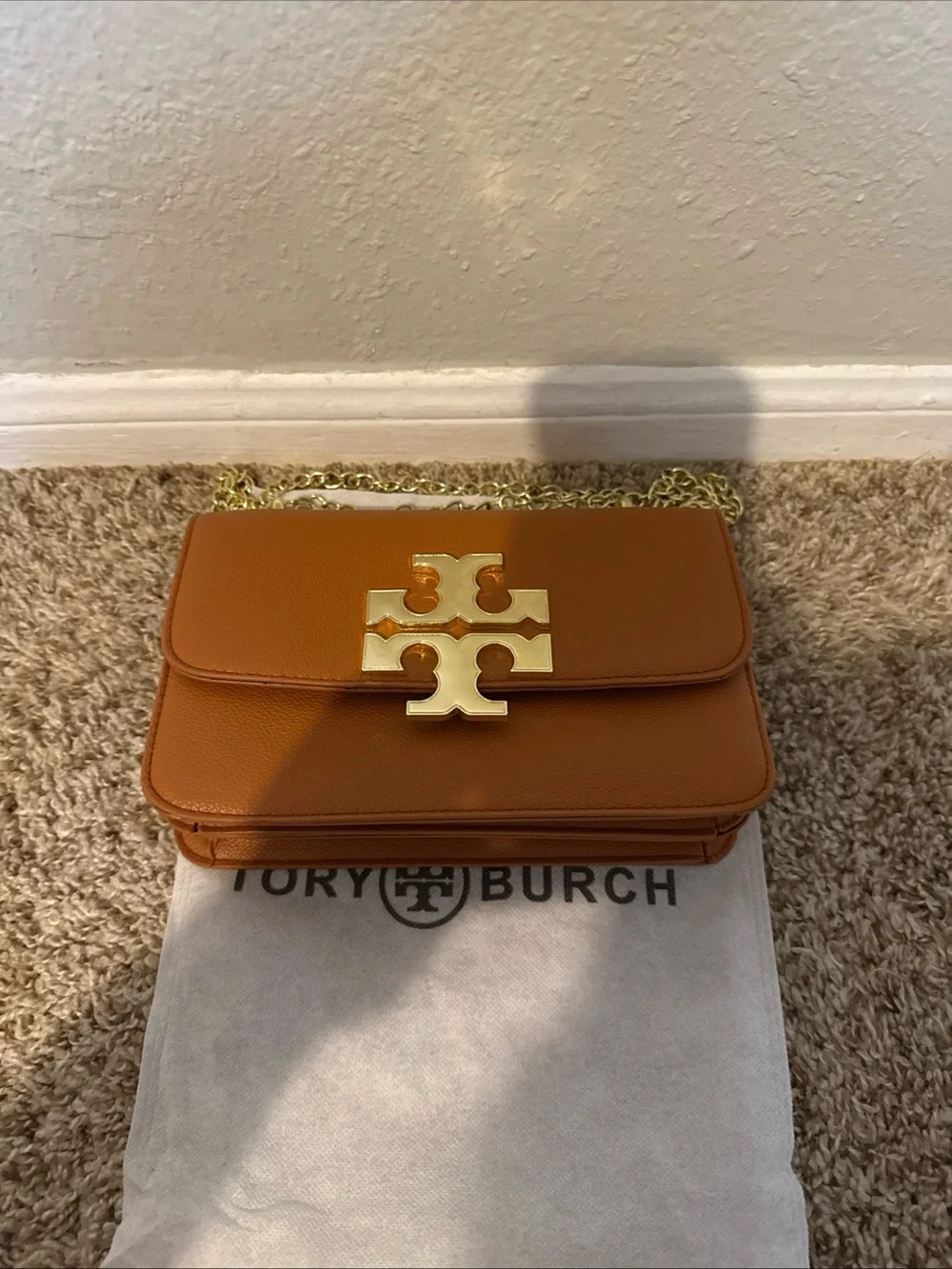 Tory Burch Kira Convertible Shoulder Bag in Cognac